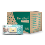 ABSORB PLUS ANTIBACTERIAL WIPES W BOX LEMON